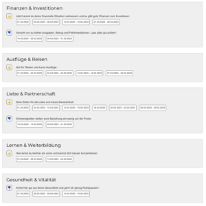 Beispielbild für das persönliche Monatshoroskop