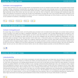 Beispiel Deutungstexte persönliches Monatshoroskop