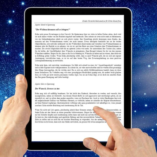 Beispiel Kinderhoroskop als PDF