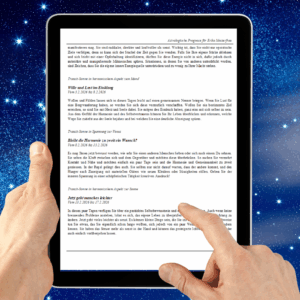 Persönliches Jahreshoroskop auf einem Tablet