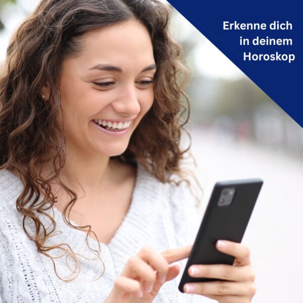 Persönliches Horoskop auf einem Handy